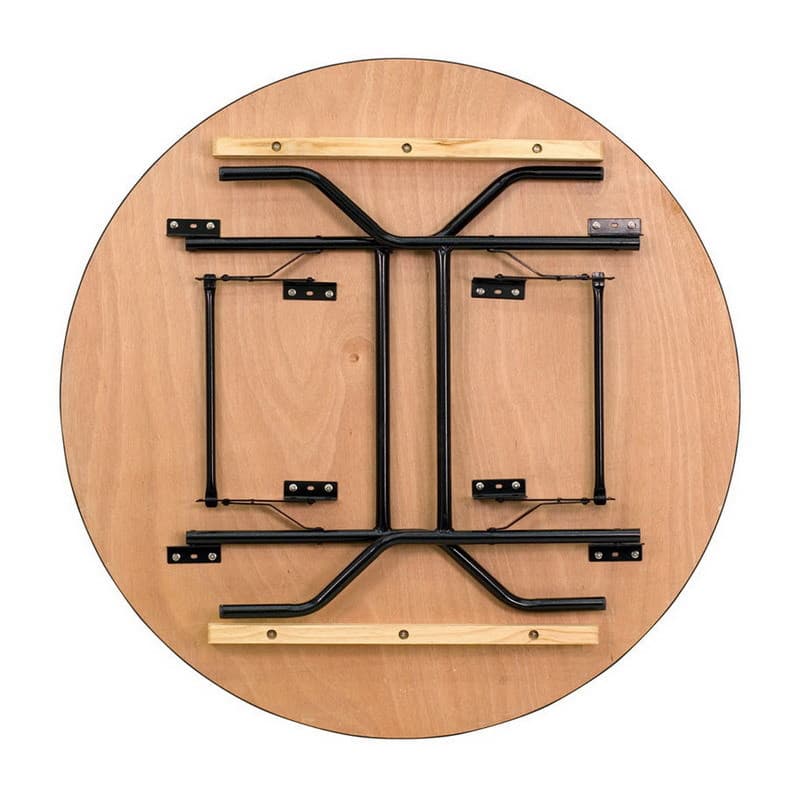 Mesa redonda plegable de madera de 183 cm