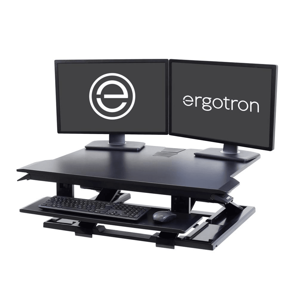 Conversor de escritorio de pie Ergotron WorkFit-TX con bandeja de teclado ajustable