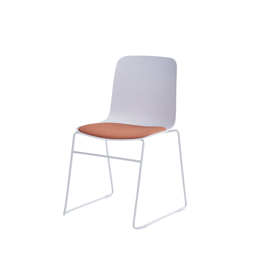 Chaise Viva empilable en plastique avec coussin