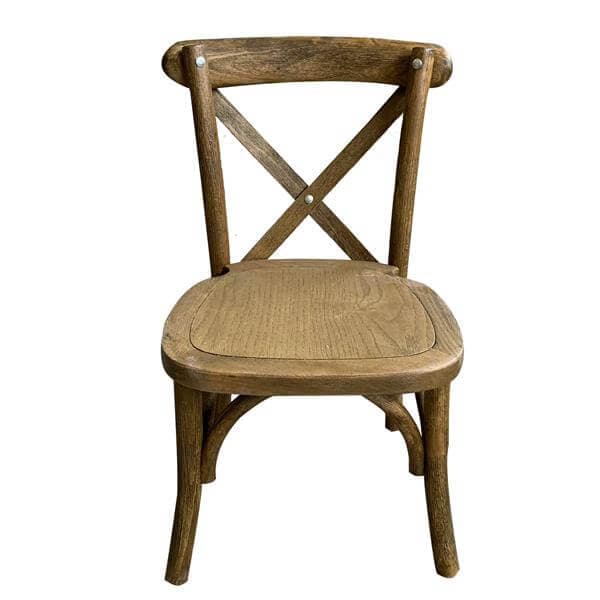 Chaise cruzada infantil de madera