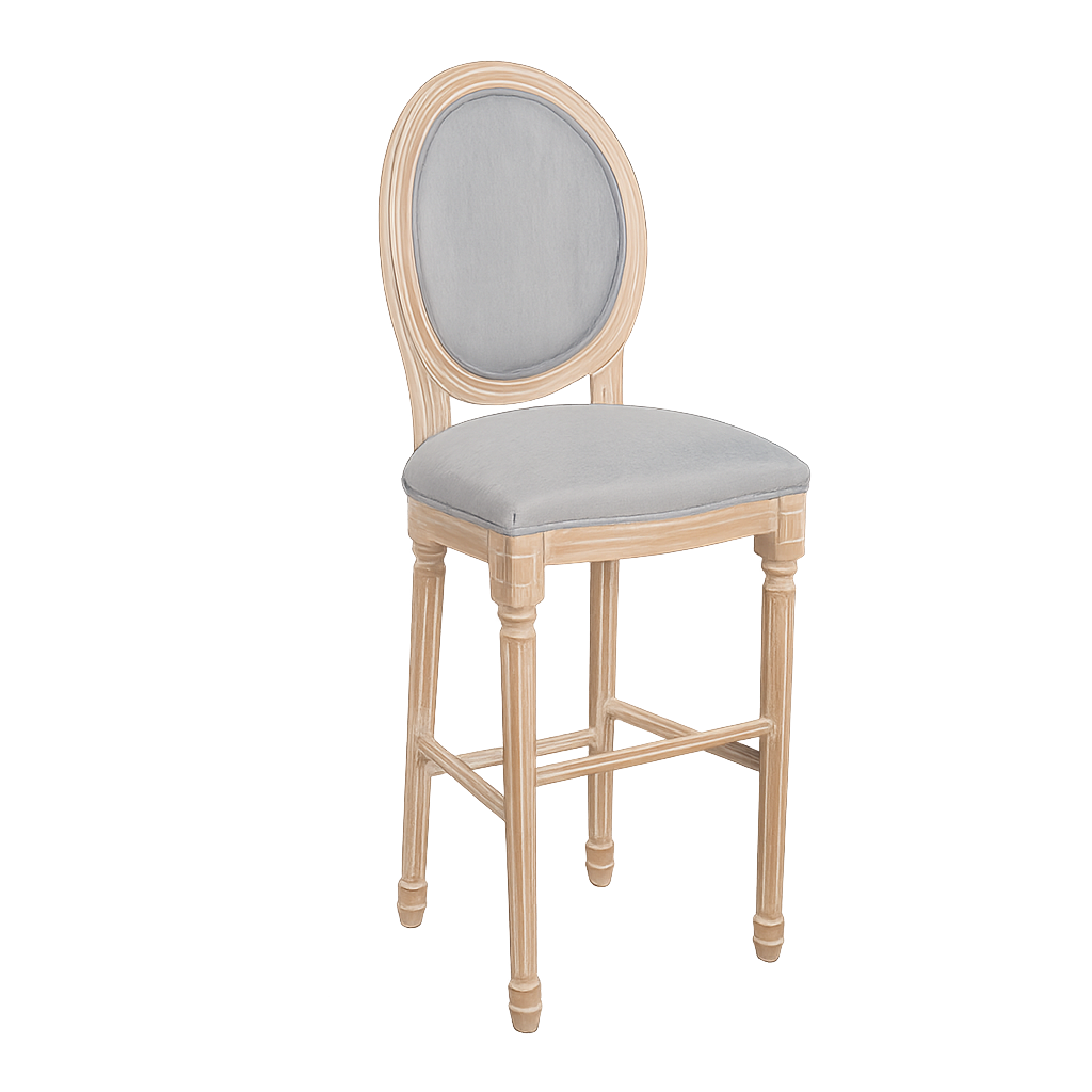 Chaise medallón Bar madera marco madera clara