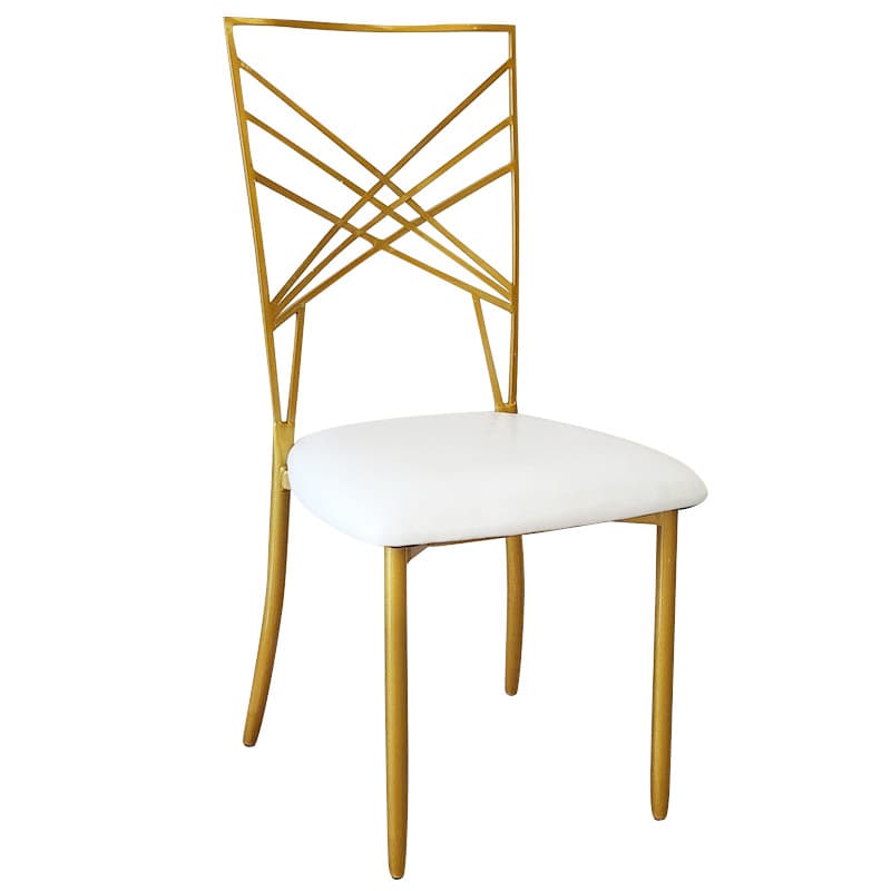 Chaise Cindy Gold and Beige