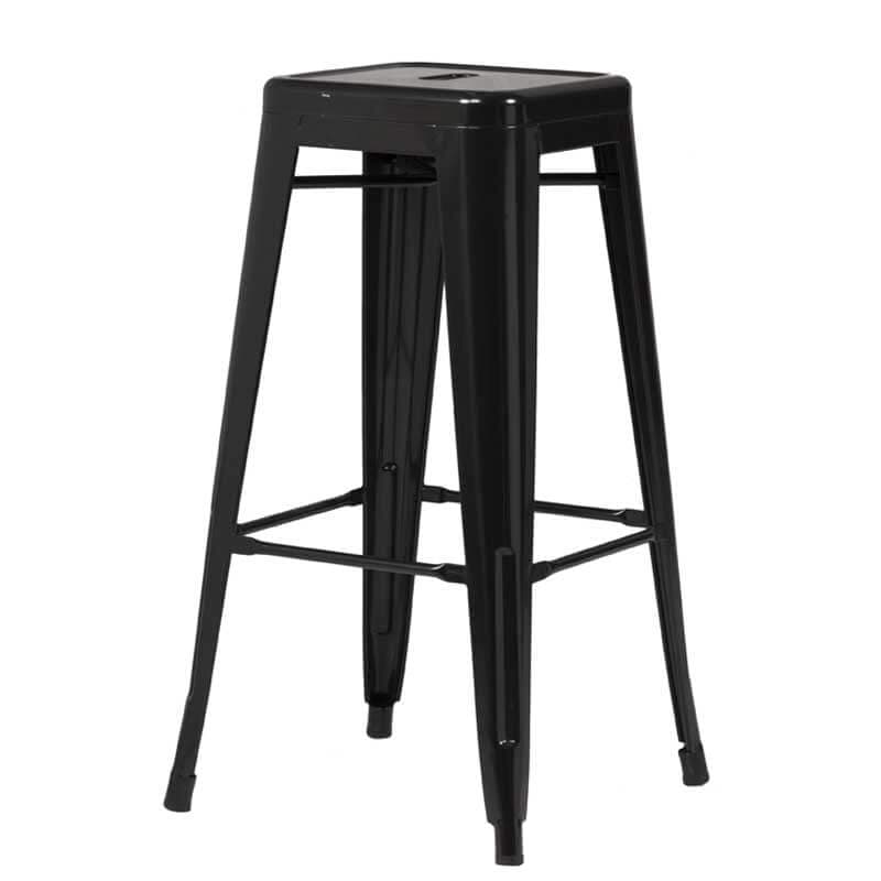Taburete de bar industrial de metal estilo Tolix