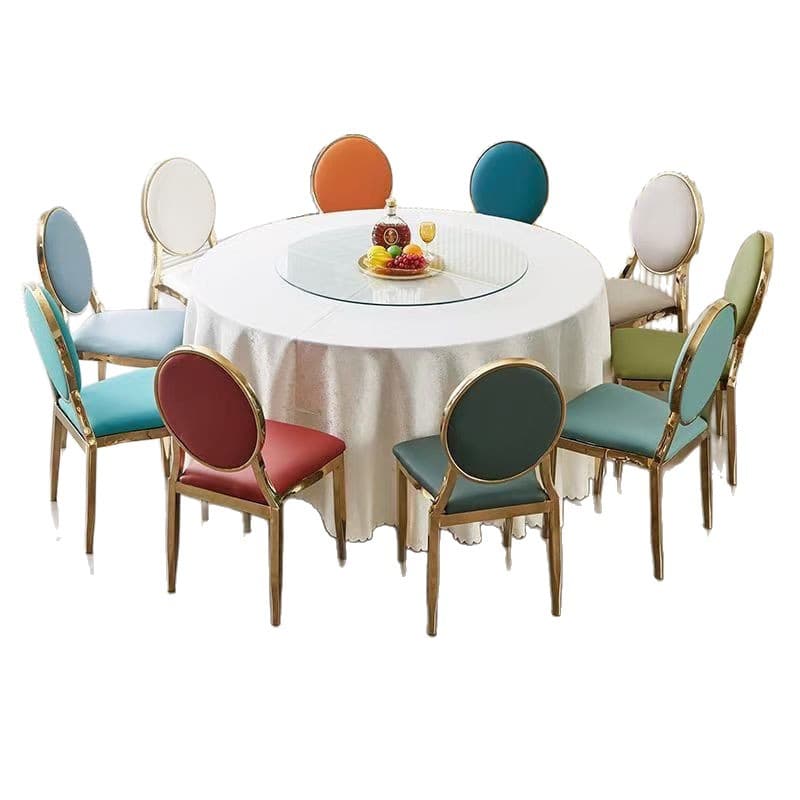Chaise Alvina marco dorado con asiento de colores