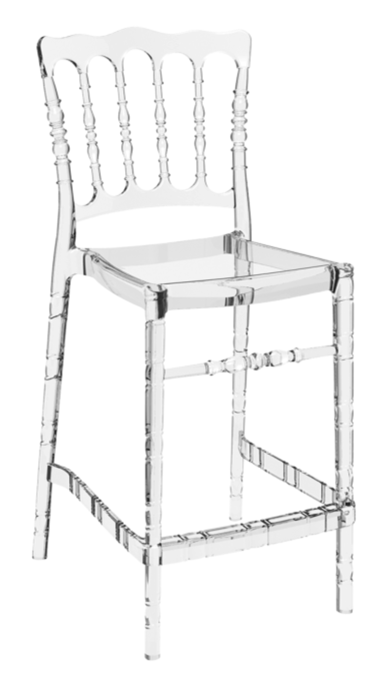 Chaise Napoleon Bar transparente
Chaise Napoleón Bar transparente