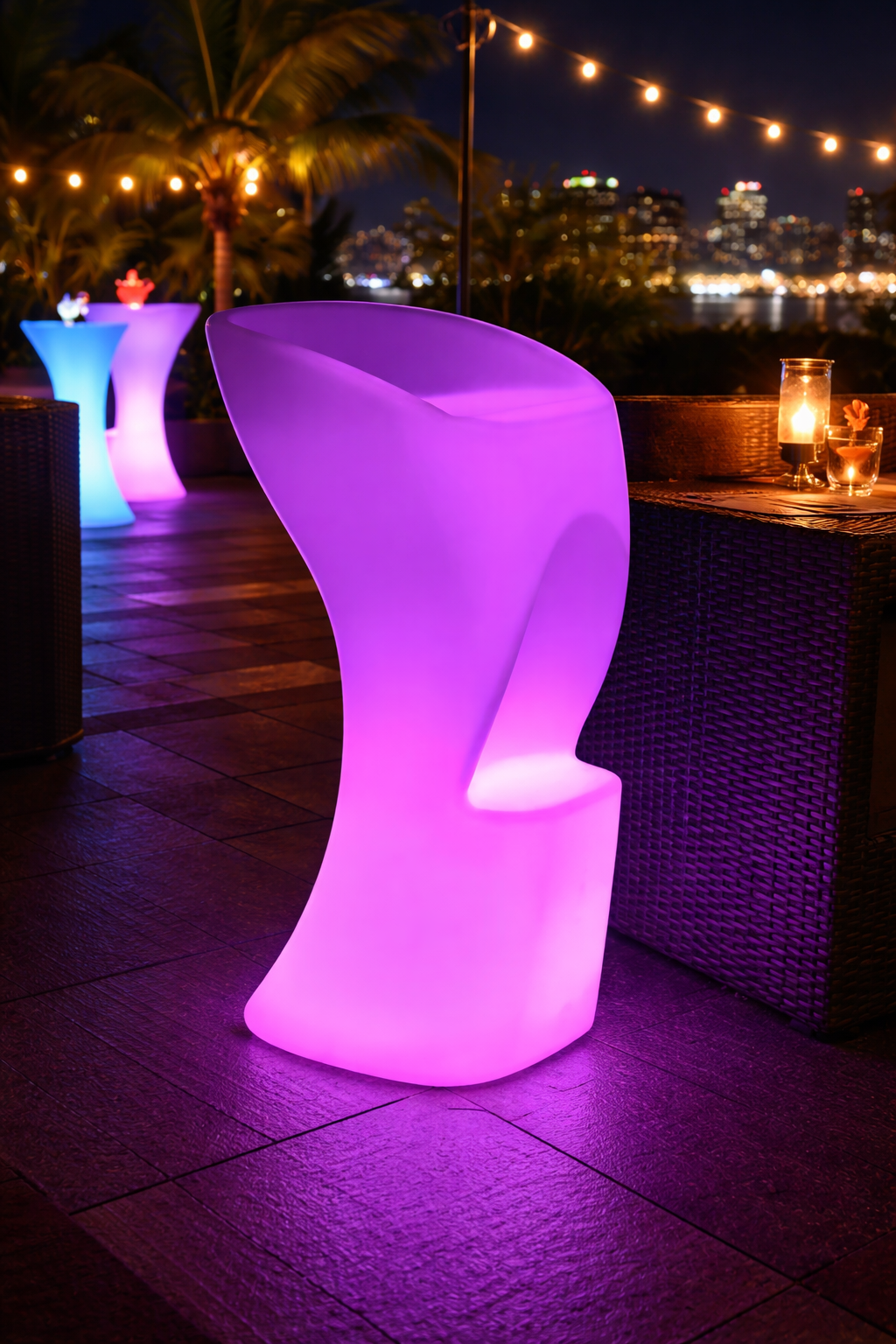 Silla de Bar Alta Luminosa 51 X 48 X 91