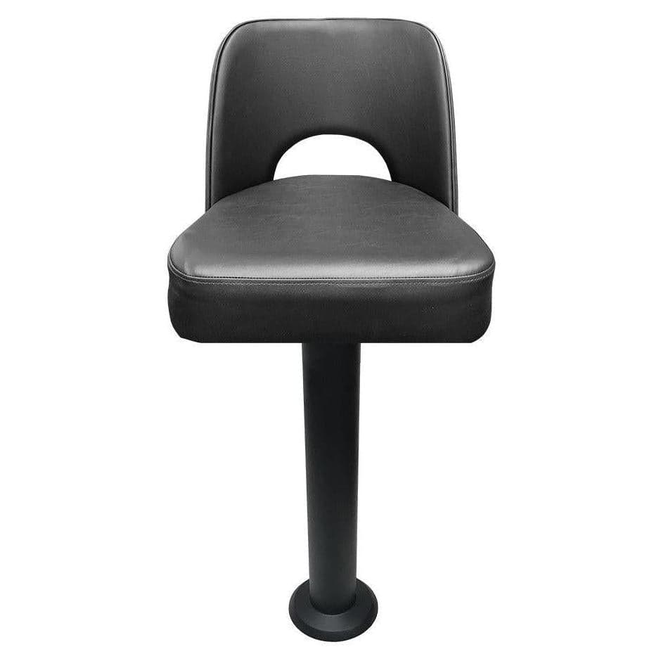 Bar stool with fixed floor base - seat with cutout