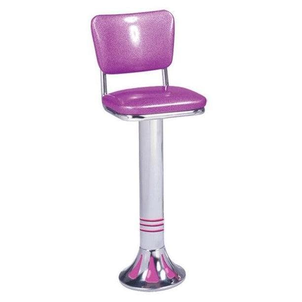 Swivel chrome bar stool - base fixed to the floor