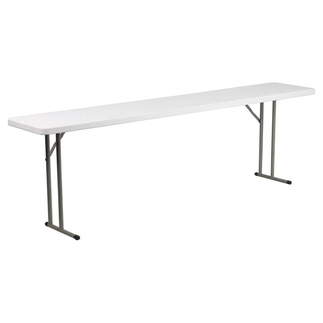 Table pliante formation en plastique blanc – 244 cm (Taille 244*45*74cm)