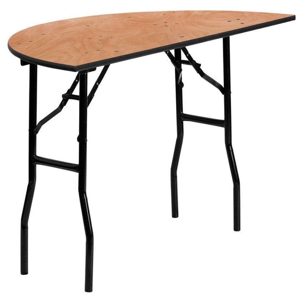 Table pliante banquet demi-ronde en bois