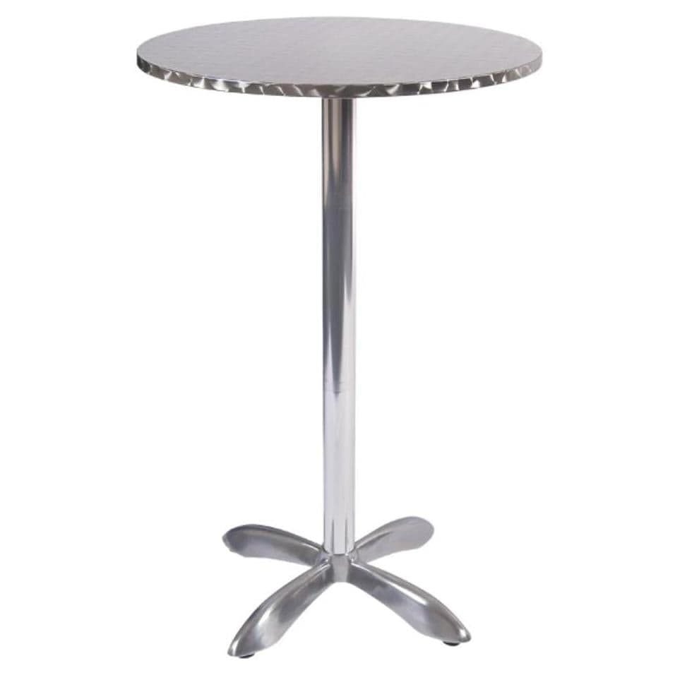Mesa exterior redonda de aluminio - altura de barra - 70 cm