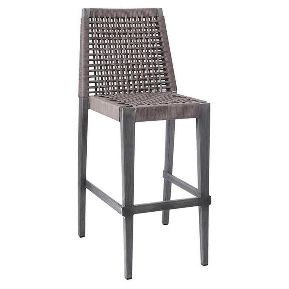 Outdoor aluminum bar stool with terylene fabric seat and backrest