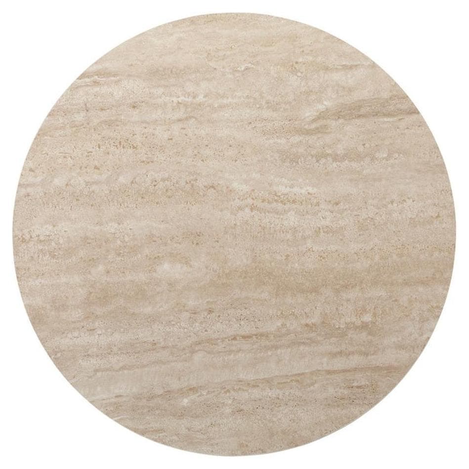 Tabletop in beige sintered stone with natural veining, thickness 2.2 cm.