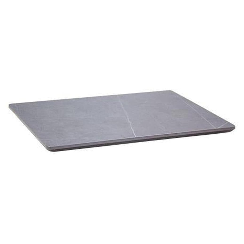 Plateau de table en pierre frittée gris ciment épaisseur 2,2 cm