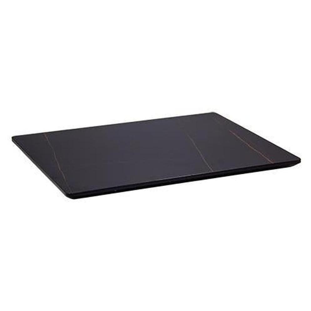 Plateau de table en pierre frittée noire épaisseur 2,2 cm