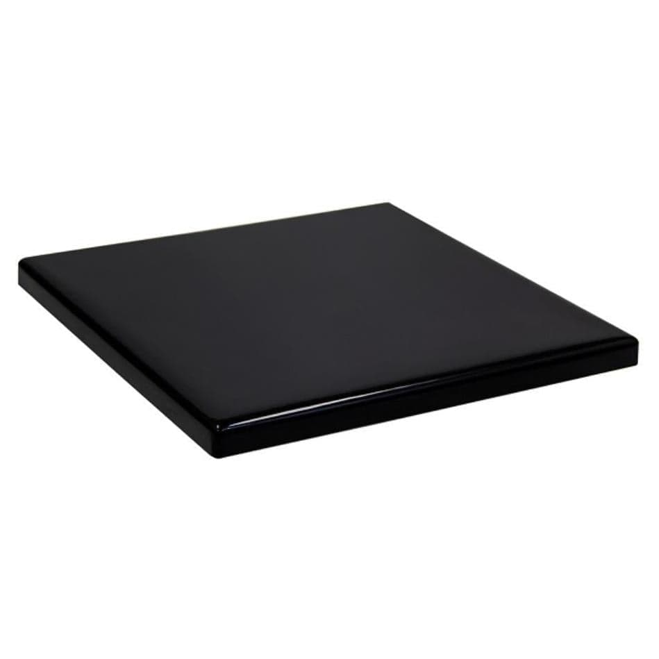 Black outdoor resin table top thickness 3.8 cm
