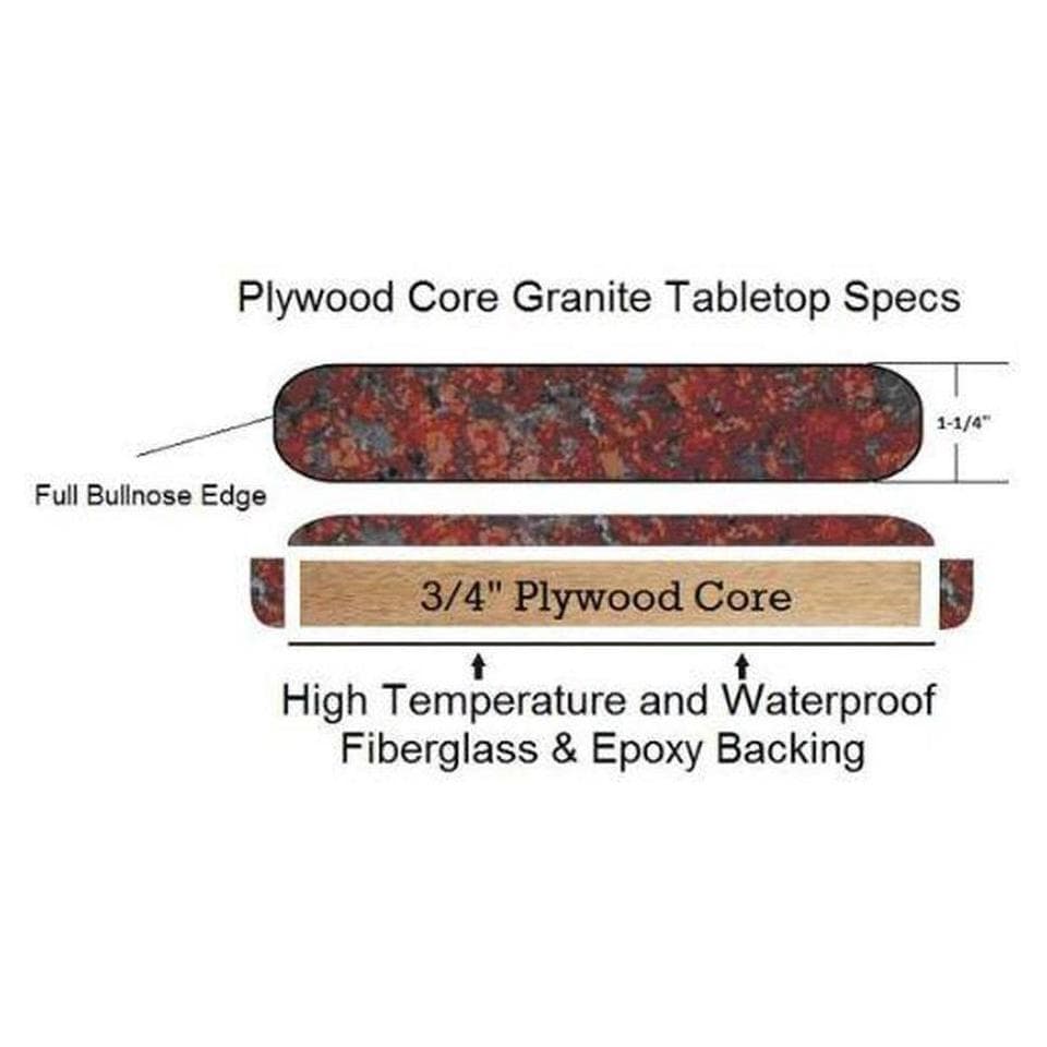 Plateau de table extérieur en granit