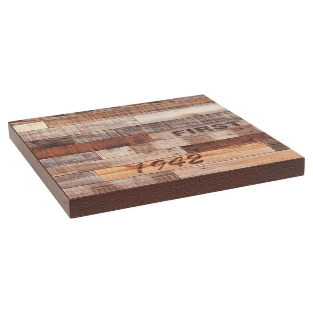 Plateau de table en mélaminé finition bois recyclé