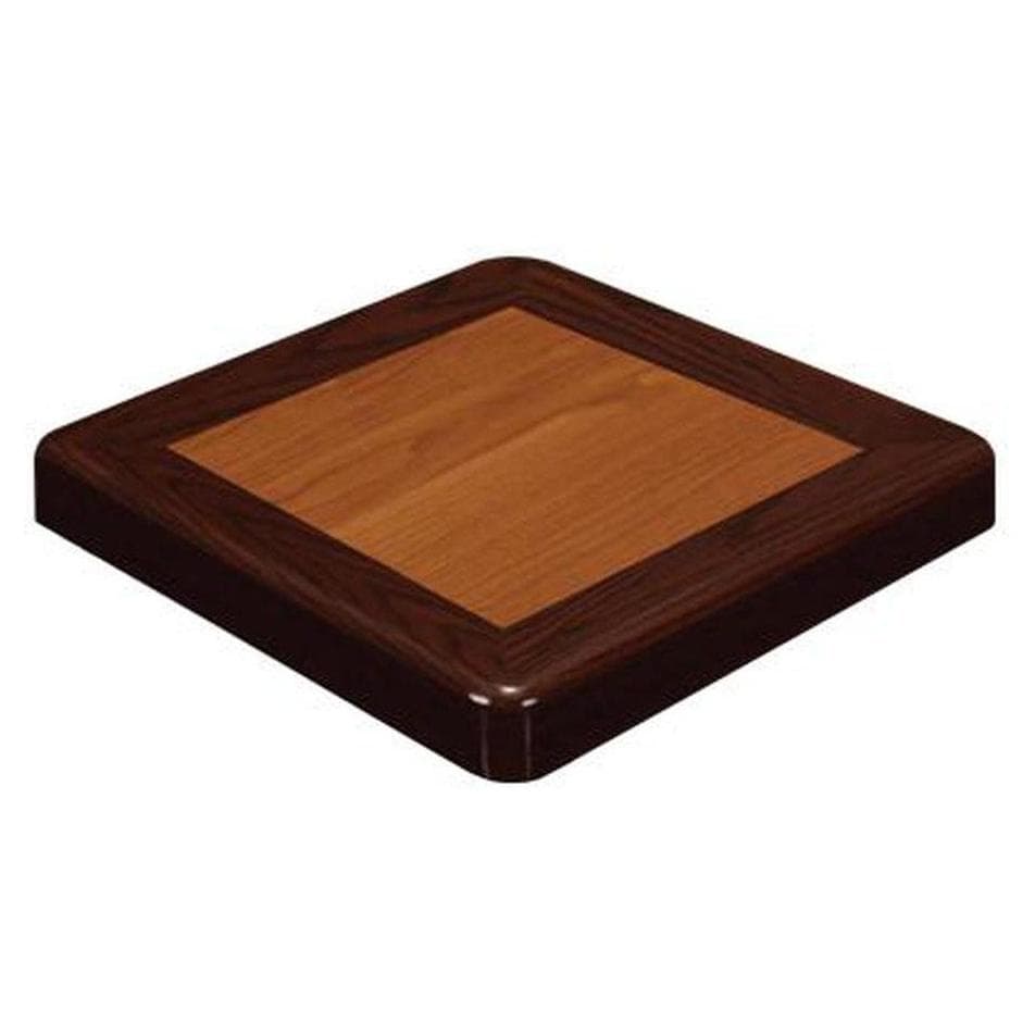 Plateau de table en résine bicolore avec chant tombant
