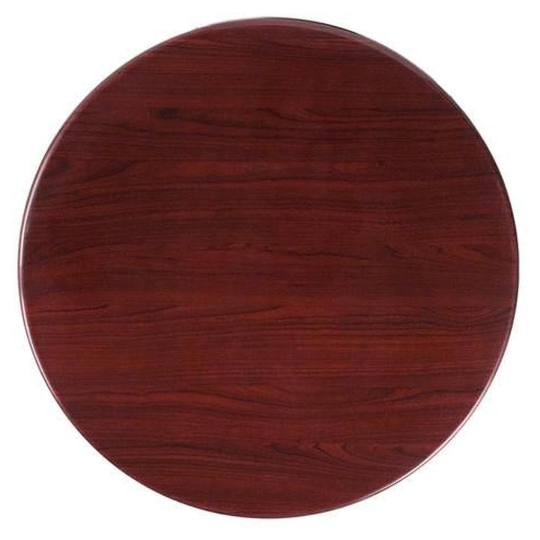 Plateau de table en résine finition acajou brillant