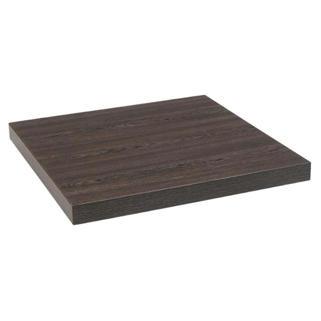 Plateau de table en mélaminé finition bois foncé