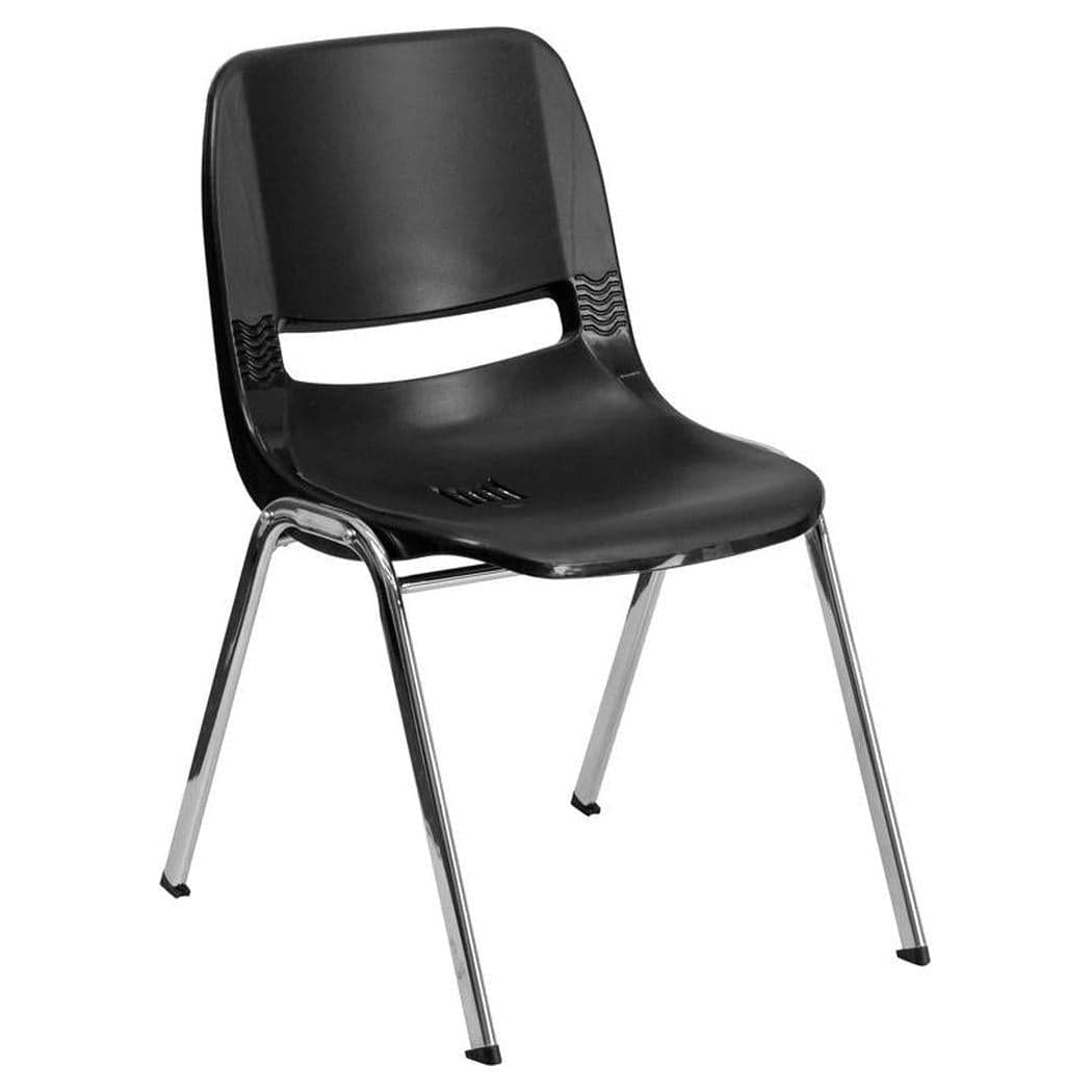 Chaise empilable ergonomique TITAN Series – structure chrome – hauteur d’assise 41 cm
