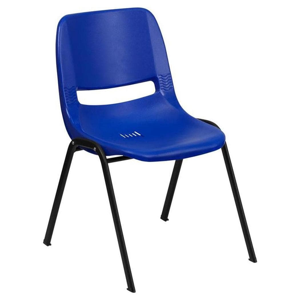 Chaise enfant empilable TITAN Series ergonomique – structure noire – hauteur d’assise 30 cm