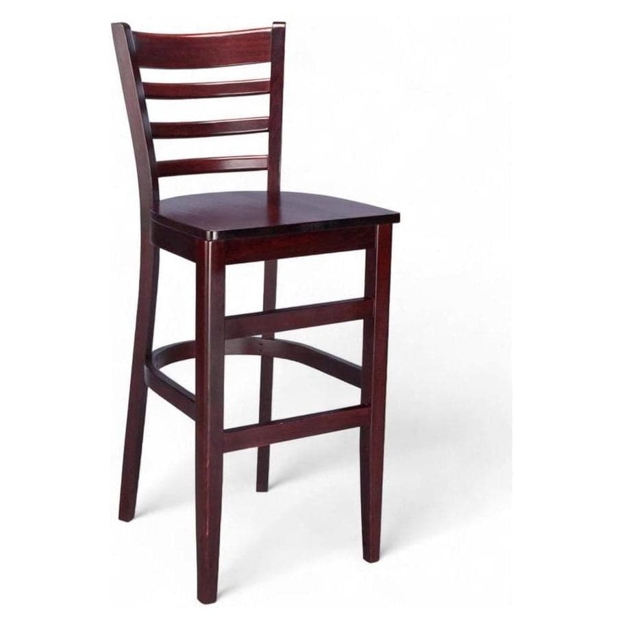 Tabouret de bar moderne en hêtre européen à dossier échelle