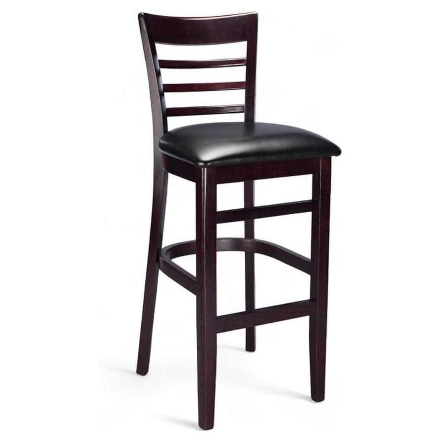 Tabouret de bar classique renforcé en hêtre européen à dossier échelle