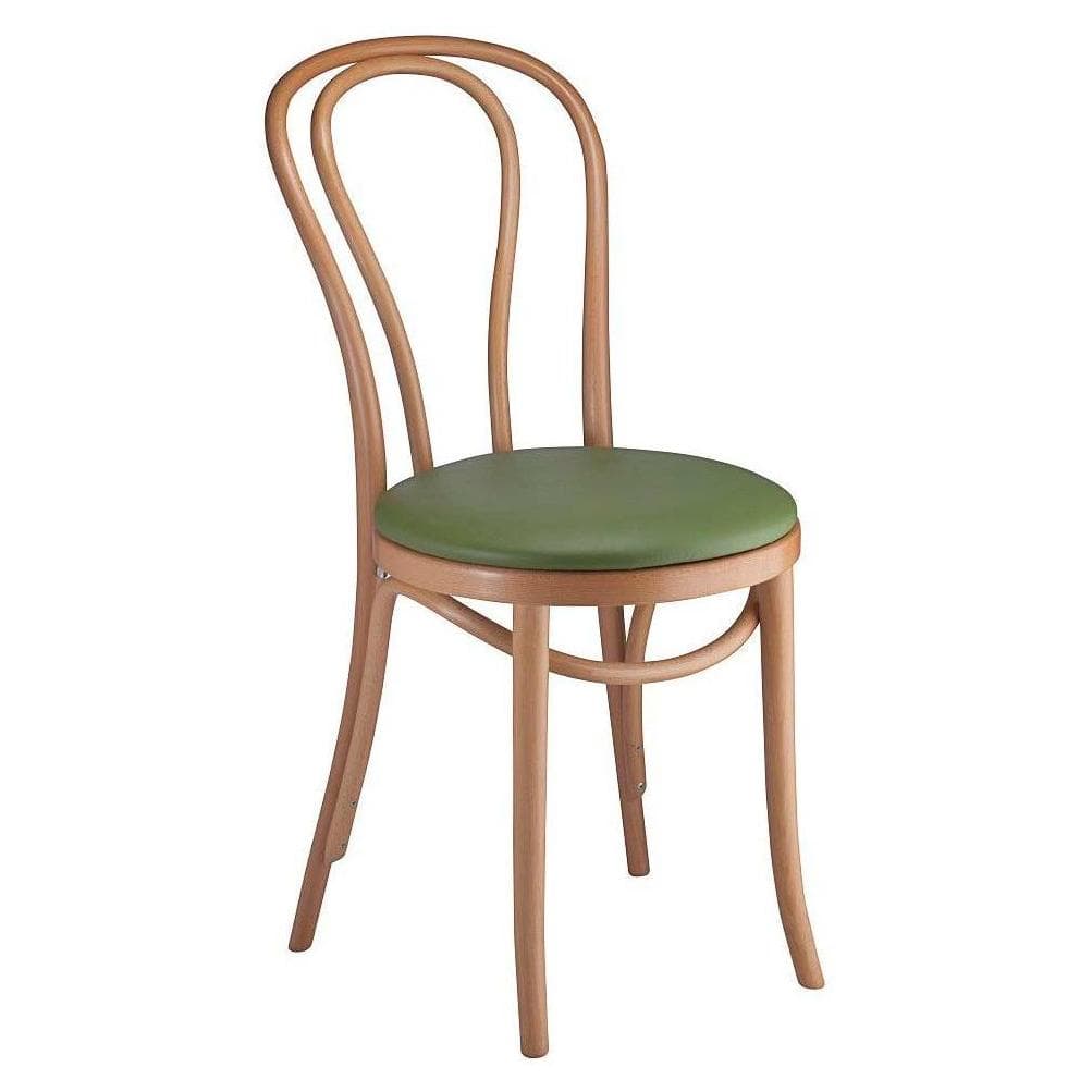 Chaise latérale en bois courbé avec piètement épingle