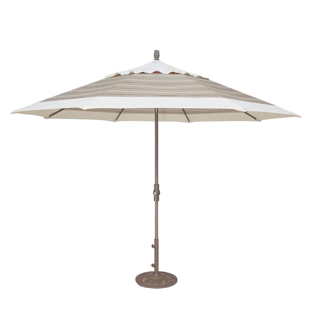 Parasol CARILO 3,35 m double aération avec inclinaison par collerette – bronze