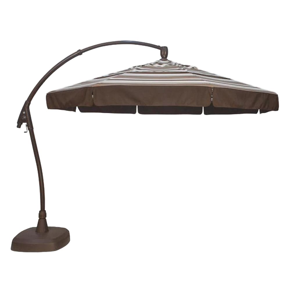 Parasol déporté AG28 CARILO 3,35 m double aération avec lambrequin