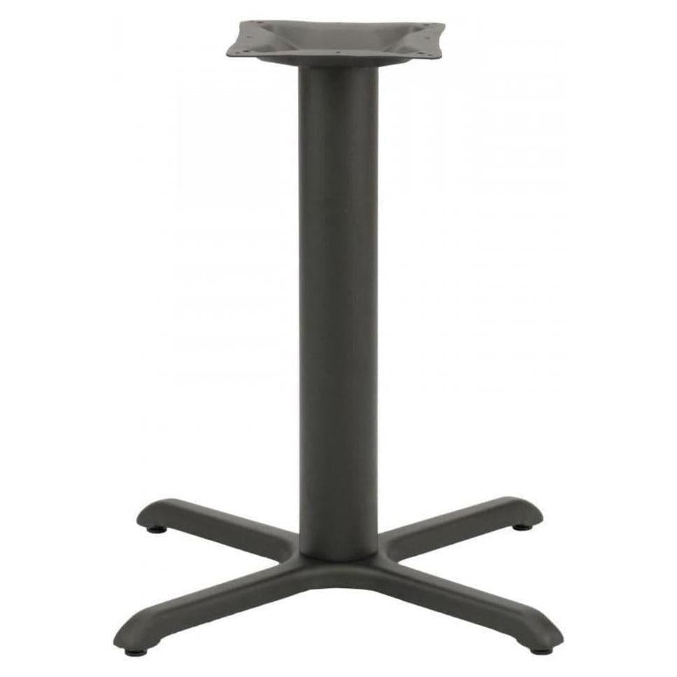 Base en acero estampado de 30 x 30 pulgadas con columna de 4", altura de barra