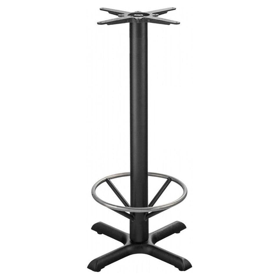 Base de table AUTO-ADJUST KX22 noire hauteur bar en X avec repose-pieds
