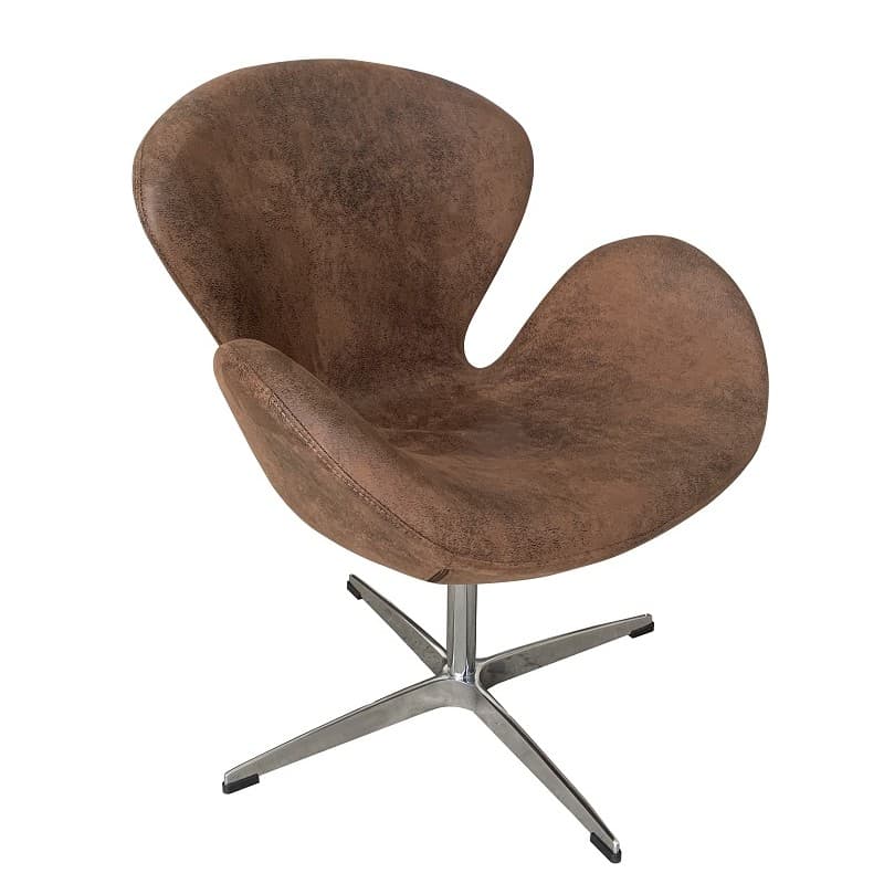 Fauteuil Herning en similicuir vintage