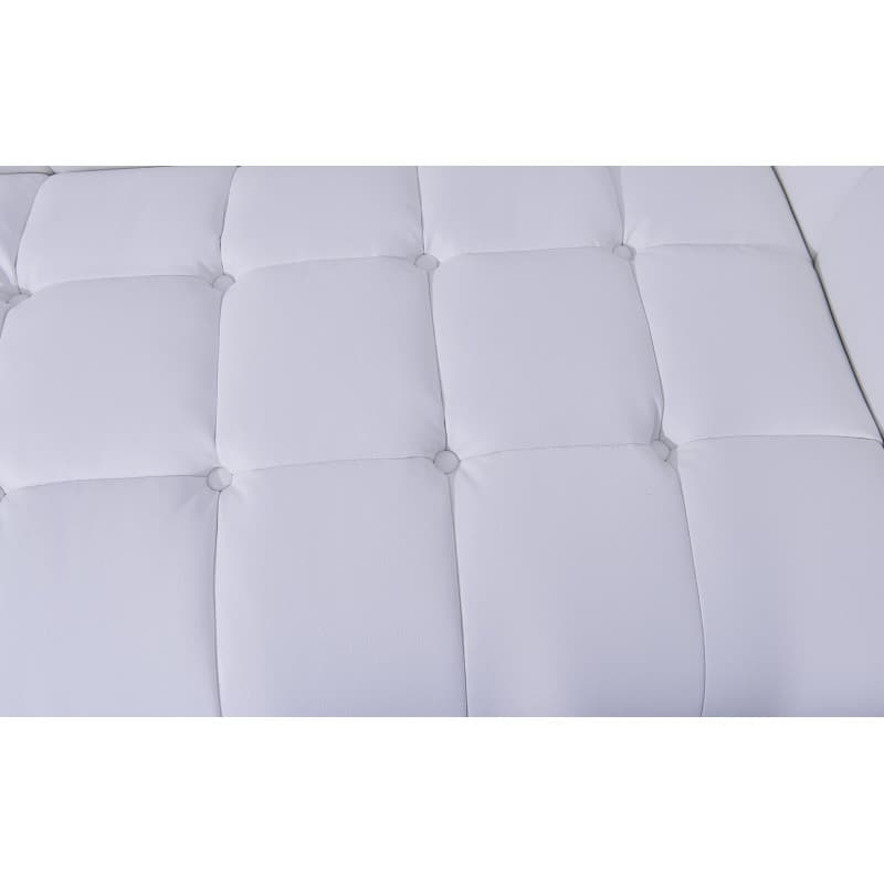Fauteuil Fures en similicuir (blanc)