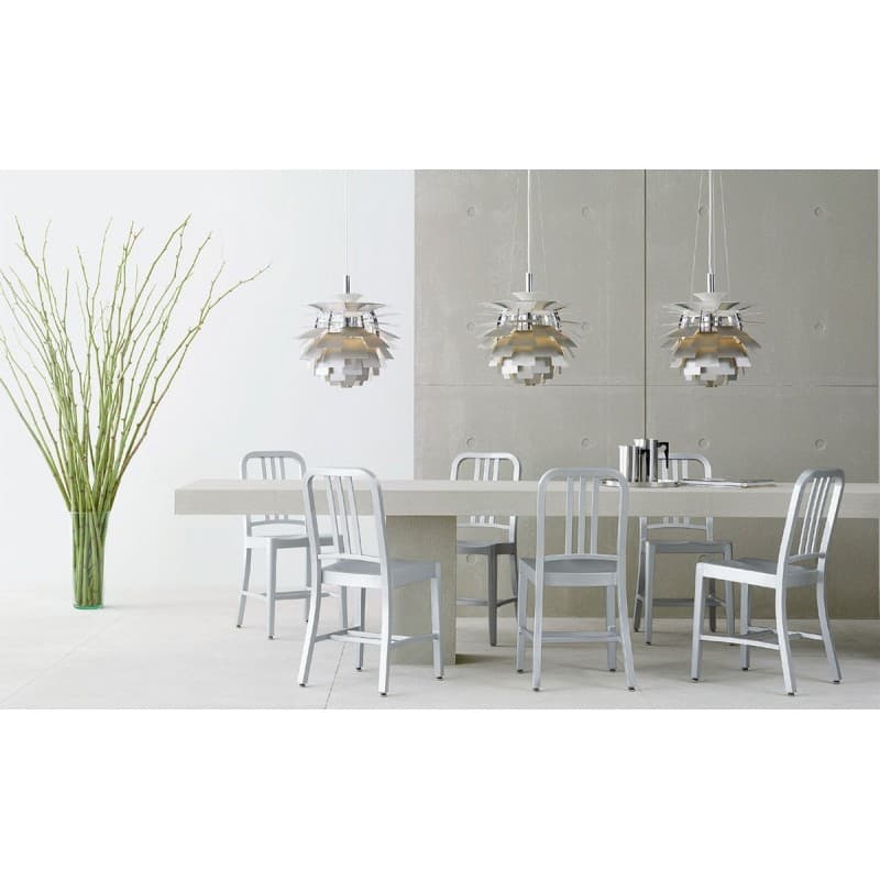 Suspensión Xenia de aluminio (plateado, Ø 48 cm)