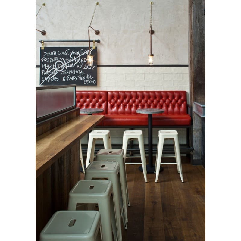 Tabouret de bar Bleex EK Limited à structure en acier gris argenté