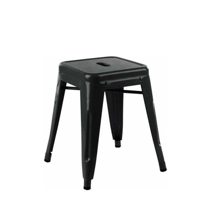 Low stool Bleex EK Limited 46 with low height, black steel structure