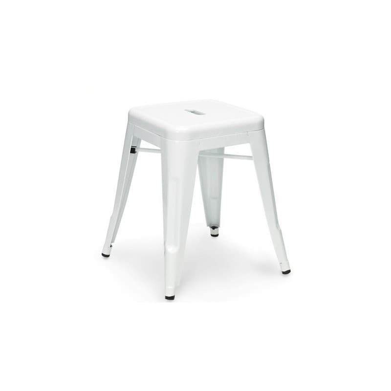 Low stool Bleex EK Limited 46 with low height, white steel structure