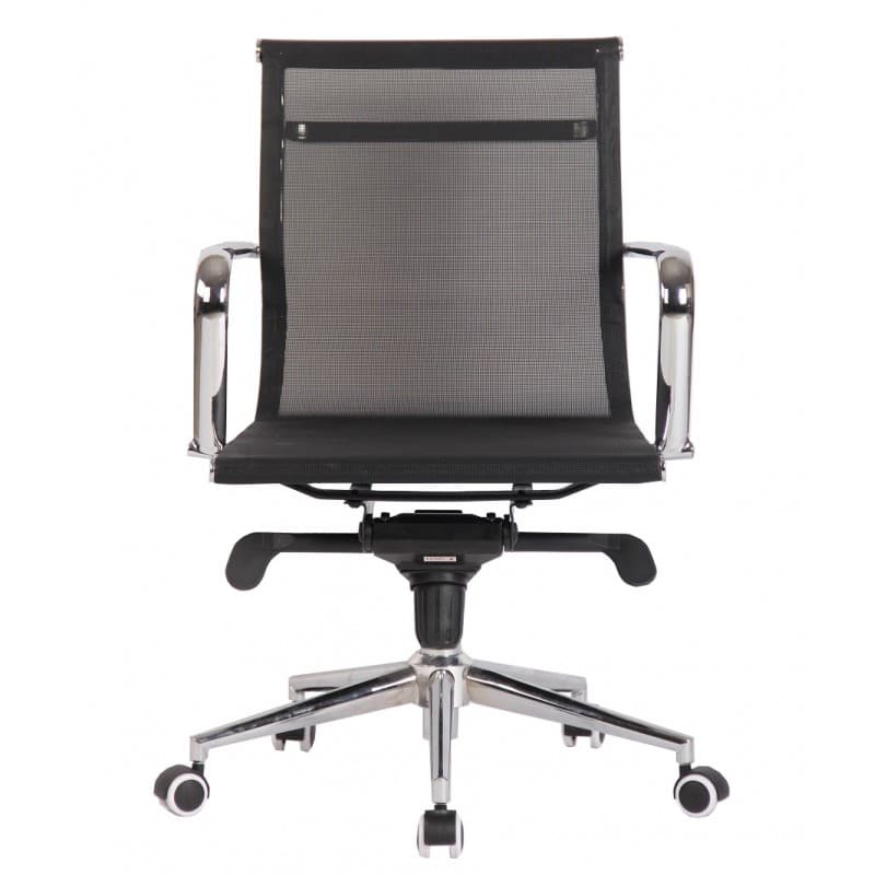 Chaise de bureau Kristoffer pivotante à dossier en résille noire