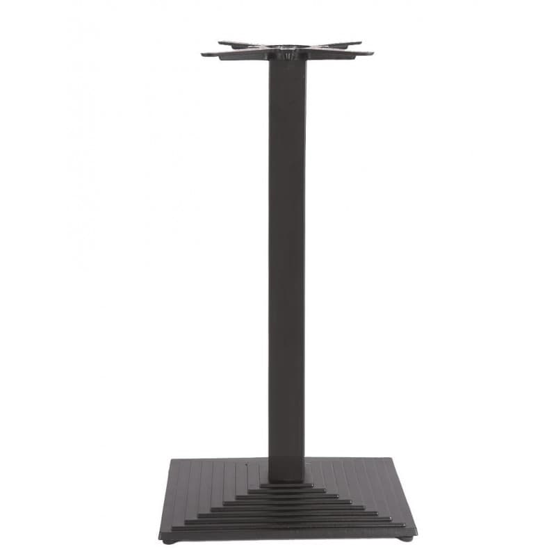 Piètement de table Aguzzo haut, base rectangulaire 55 × 44 cm, hauteur 110 cm, finition noire
