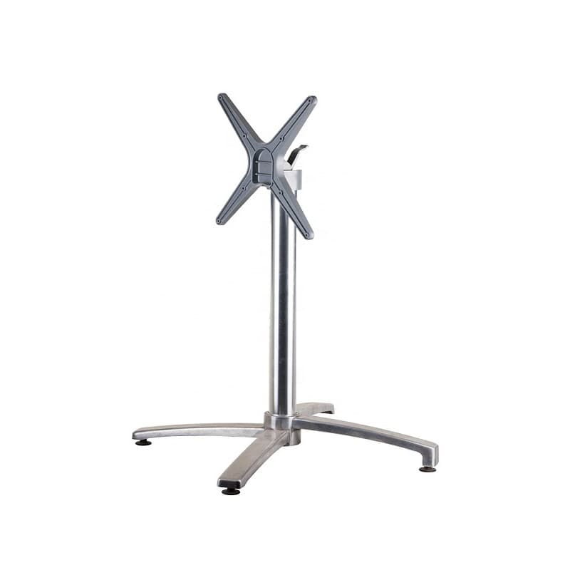 Piètement de table Eugénie pliant en aluminium poli