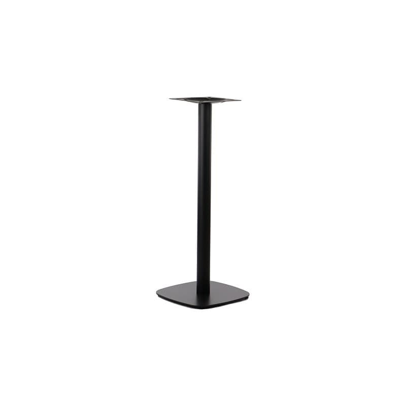 Piètement de table Rodnet 110, base carrée 45 × 45 cm, hauteur 110 cm, finition noire