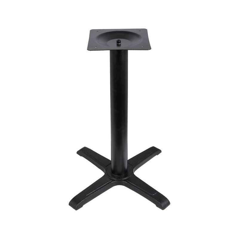 Piètement de table Falak, base carrée 56 × 56 cm, hauteur 72 cm, finition noire