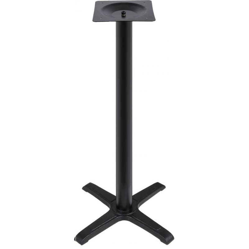 Piètement de table Falak, base carrée 56 × 56 cm, hauteur 110 cm, finition noire