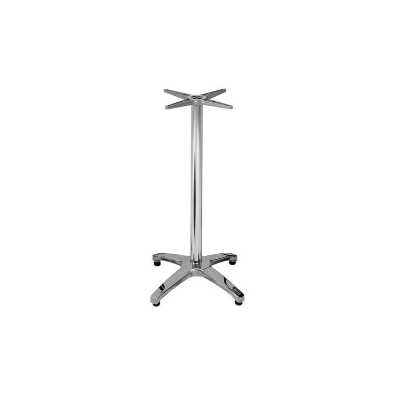 Piètement de table Maemo New haut à 4 branches en acier inoxydable et aluminium