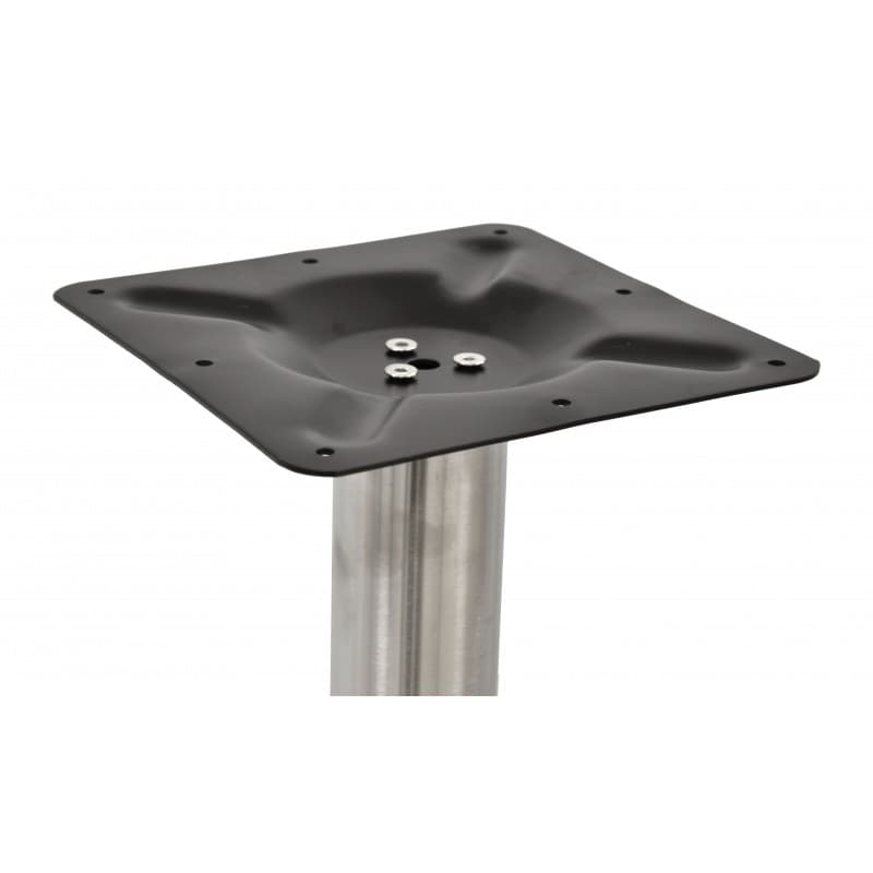 Piètement de table Crespi, base ronde Ø 45 cm en acier épaisseur 8 mm, hauteur 72 cm, finition inox