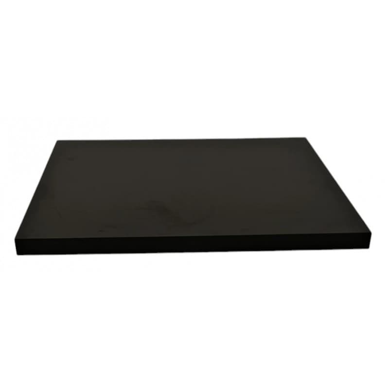 Plateau de table Black 10 en mélaminé, épaisseur 30 mm, format carré 60 × 60 cm