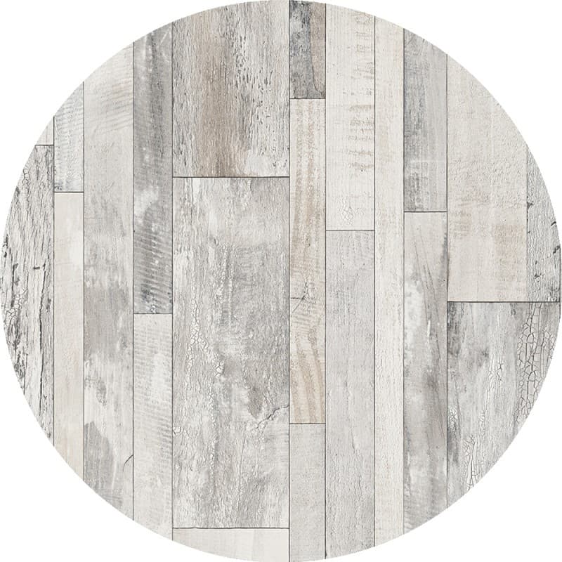 Plateau de table Werzalit Tyngde rond, diamètre 80 cm, finition White Block 7537